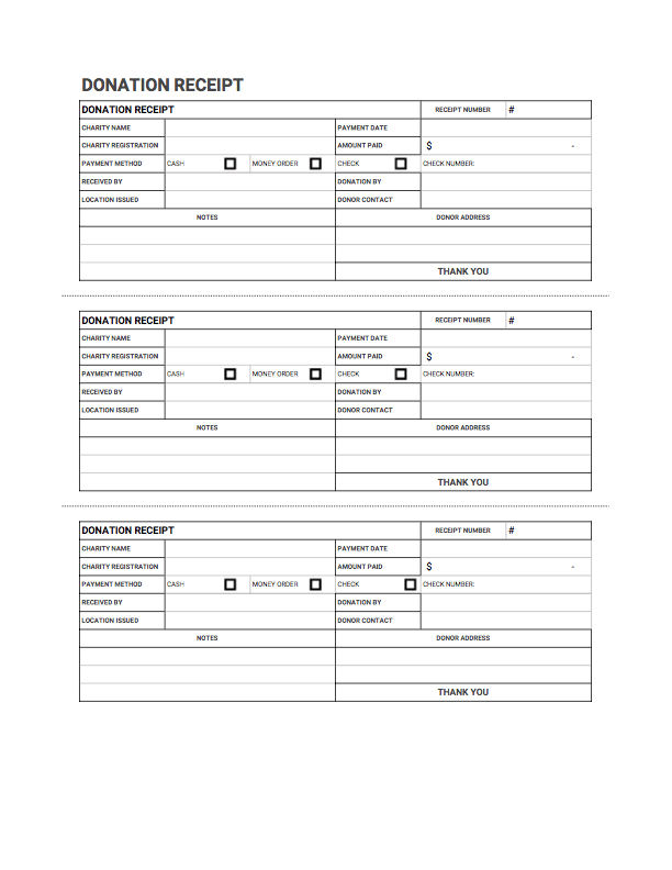 Donation Receipt Free Downloadable Templates Invoice Simple