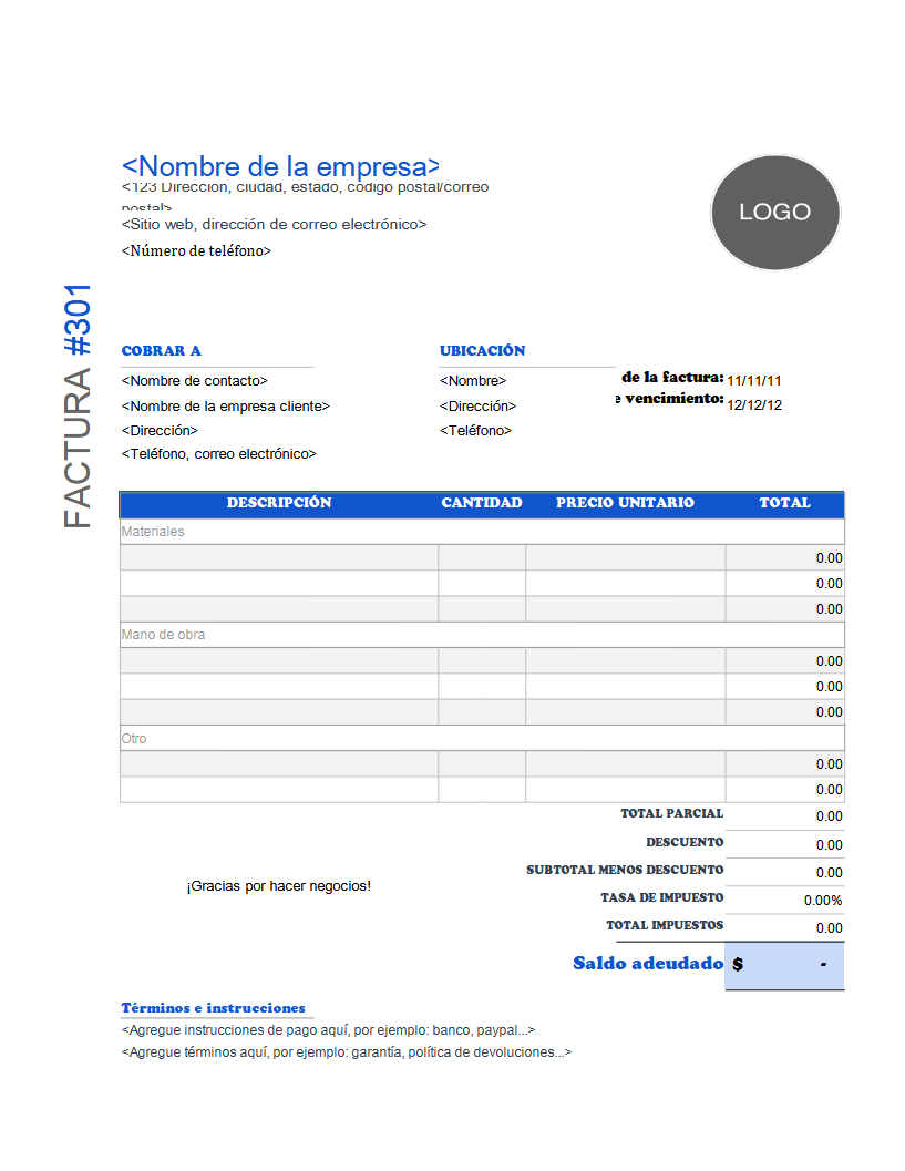 Free Contractor Invoice Templates - Invoice Simple