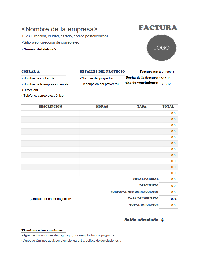 Free Consulting Invoice Templates - Invoice Simple