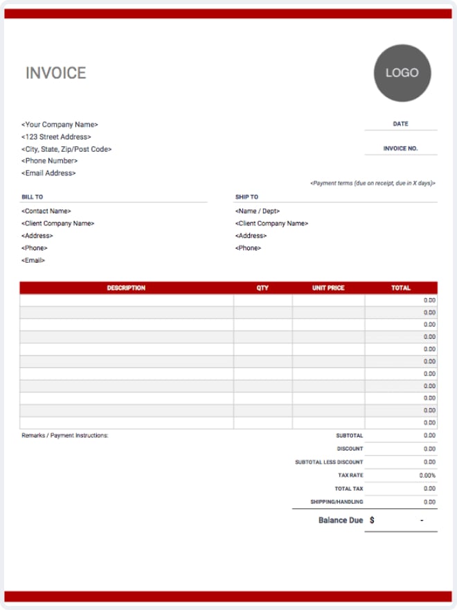 Invoice Template Image