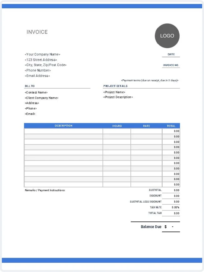 Free Therapy Invoice Templates