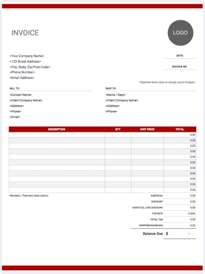 Photo Assistant Invoice Simple